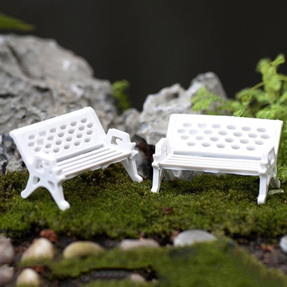 2Pcs Mini Park Seat Bench Cute - Woodworking Resin 评论和价格